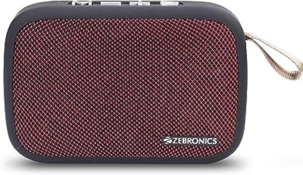 Zebronics Delight Portable Bluetooth Speaker (Red)