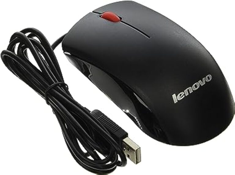 Lenovo USB 2-Button Black Red Mouse
