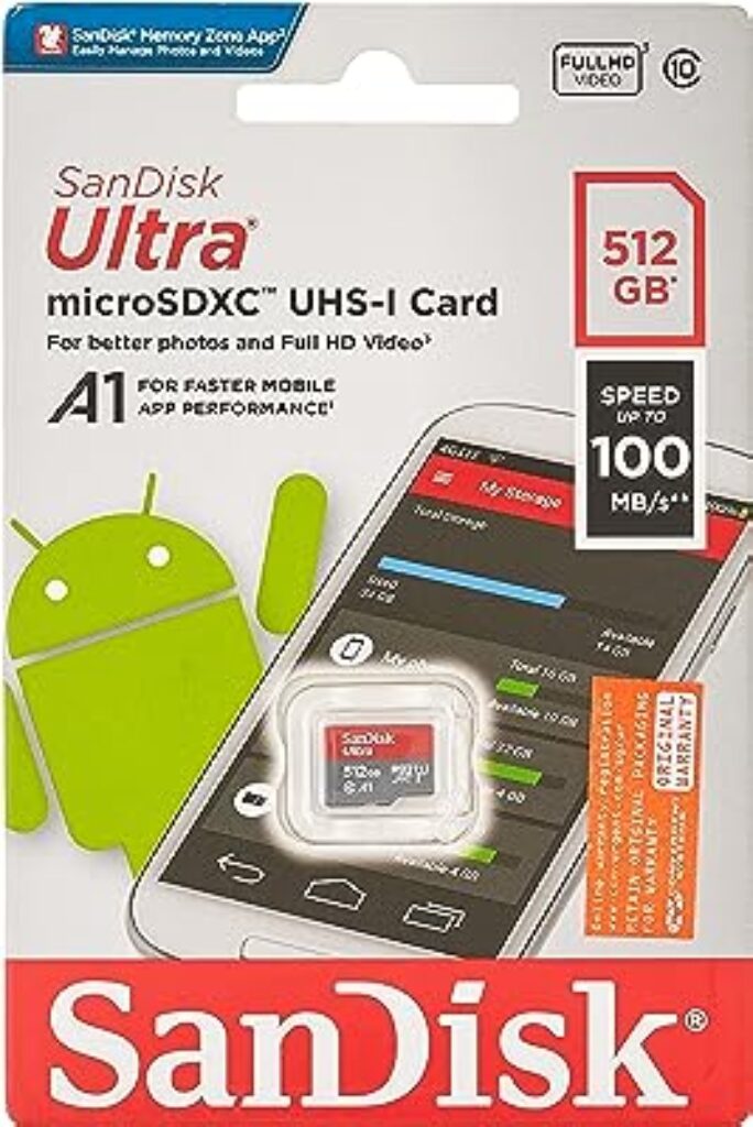 SanDisk 512GB Ultra MicroSDXC Memory Card