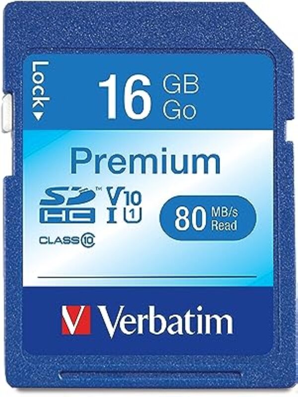 Verbatim Premium 16GB SDHC Flash Memory Card
