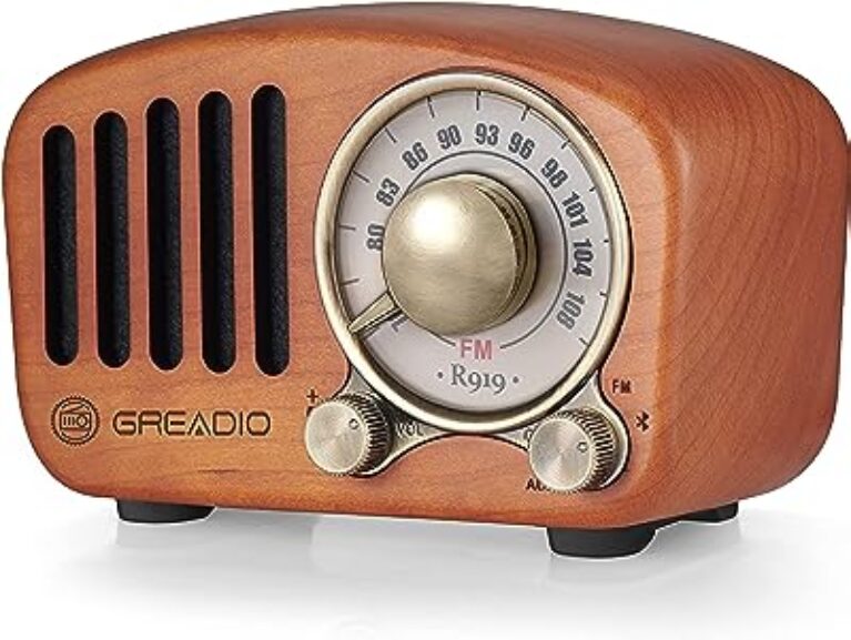 Greadio Cherry Wooden Vintage FM Radio