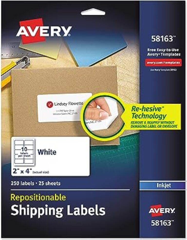 Avery White Shipping Labels 2x4 Inkjet (58163)
