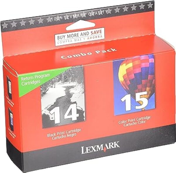 Lexmark 14 & 15 Black Color Cartridges