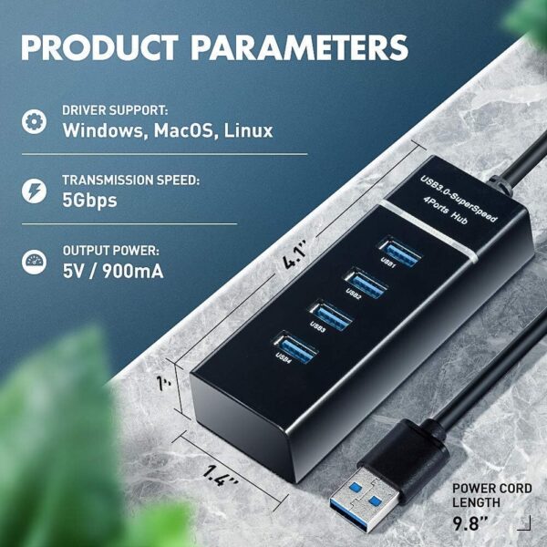 4-Port USB Hub with USB 3.0 Super Speed - Image 7