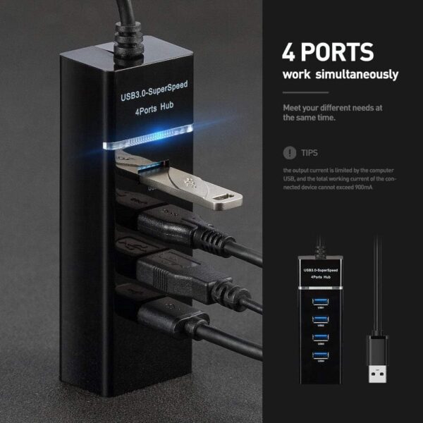 4-Port USB Hub with USB 3.0 Super Speed - Image 5