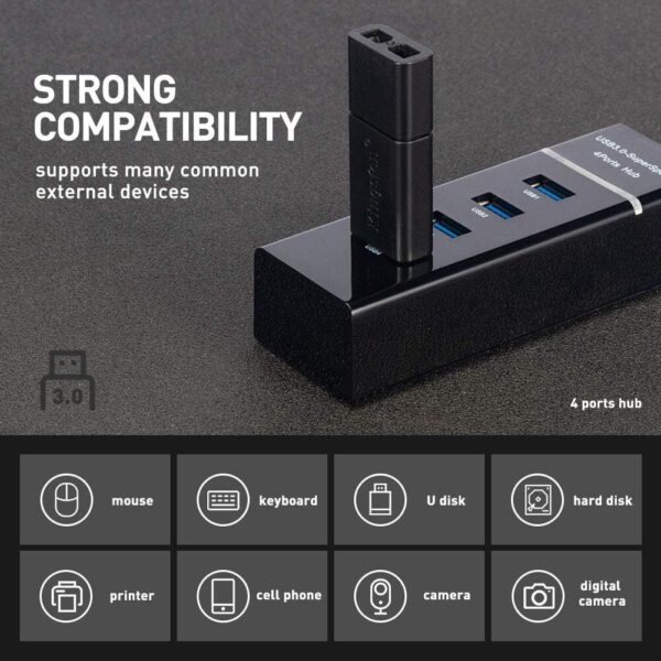 4-Port USB Hub with USB 3.0 Super Speed - Image 4